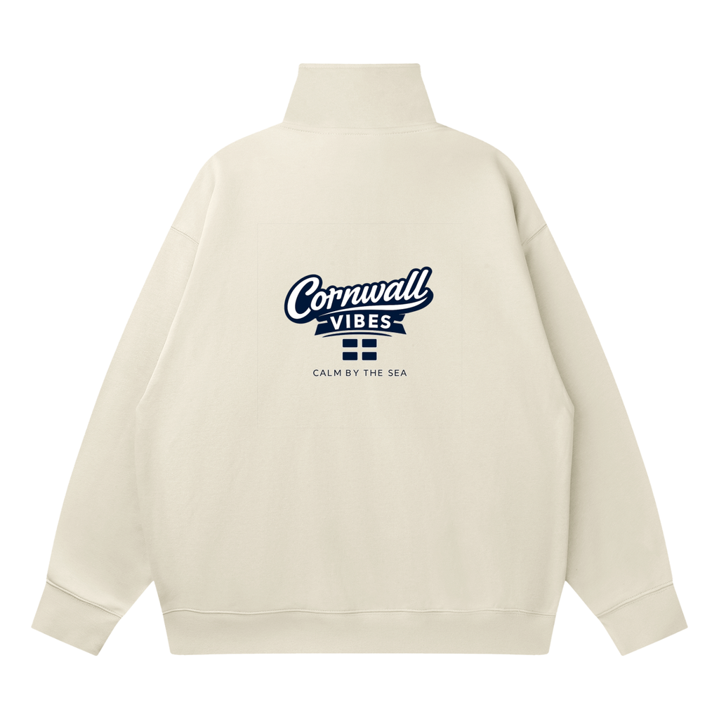 Quarter-Zip Drop Shoulder Sweatshirt
