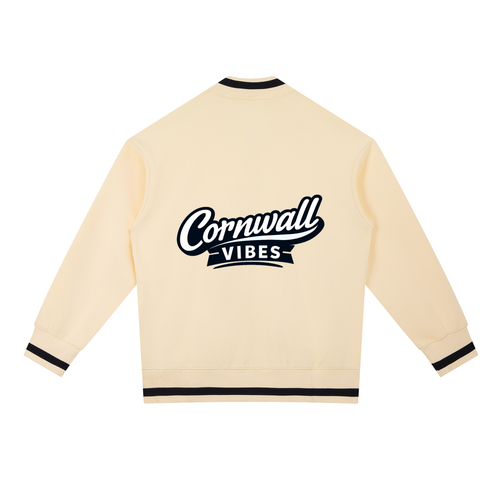 Contrast Piping Zip Bomber Jacket