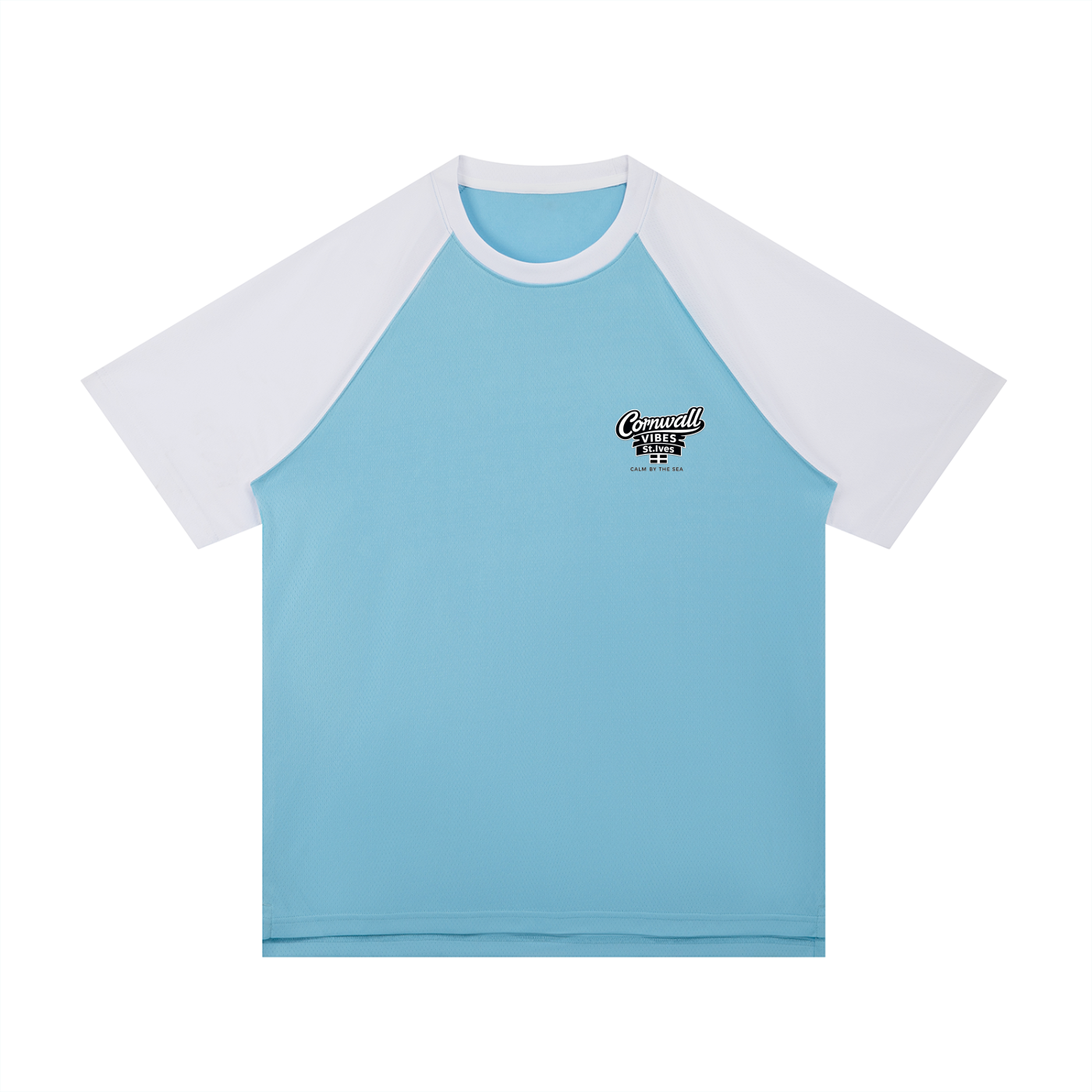 Contrast Raglan Sleeve Mesh T-Shirt