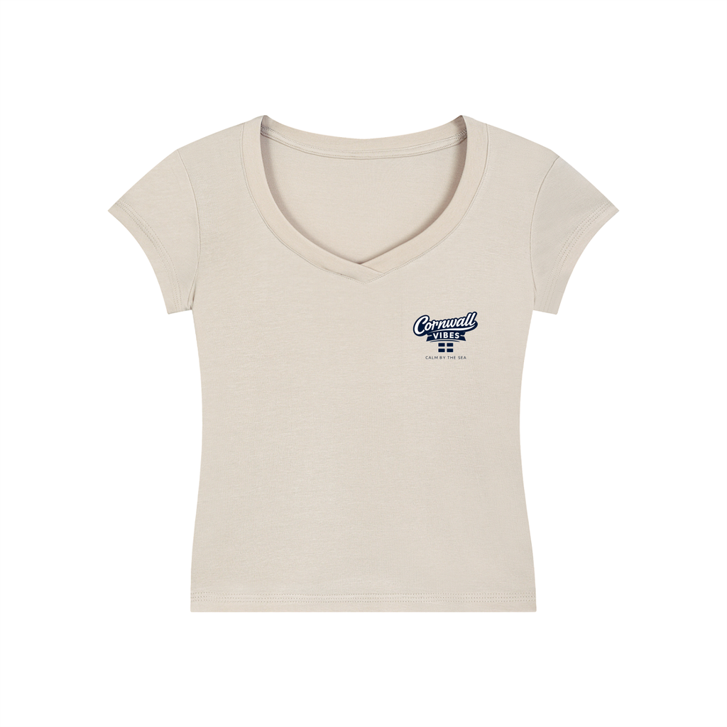 Essential V-Neck Bodycon T-Shirt