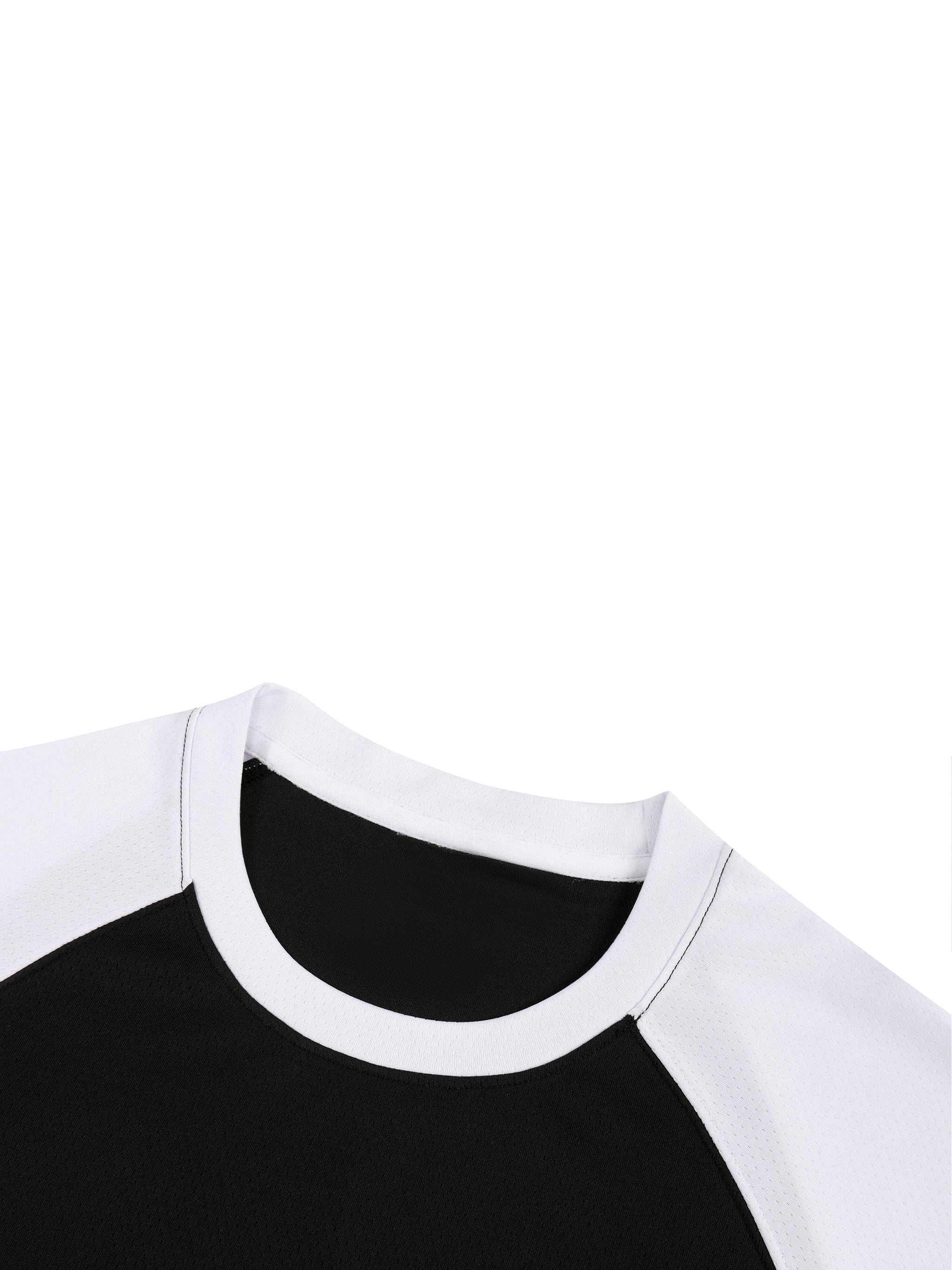 Contrast Raglan Sleeve Mesh T-Shirt